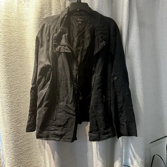 4 for $10!!  Sz 14 PULI Black Zip-Up Jacket, Button-Up - Picture 1 of 7